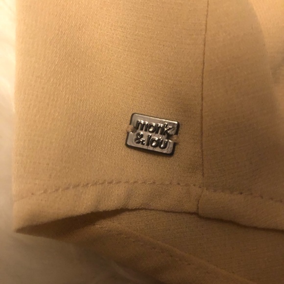 Monk & Lou Womanʻs Tan and Black tank top size Medium.  Spaghetti straps - Picture 8 of 9